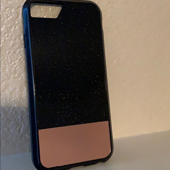 Glitter black and rose gold iPhone 7 case - Picture 2 of 2